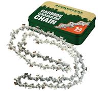 FORESTER 24in Carbide Full-Chisel Chainsaw Chain Loop | 3/8in | .050 Gauge | Fits Stihl, Oregon, and Husqvarna Chainsaws (84 Drives for 24" Bar)