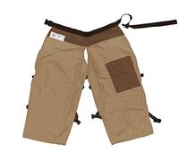 FORESTER Chainsaw Chaps for Men & Women | Apron-Style Chaps with Pocket & Adjustable Waist | Chainsaw Safety Equipment, Tan/Brown, 37in Overall Length