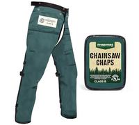 Forester Chainsaw Safety Chaps with Pocket, Apron Style (Short 35", Forest Green)