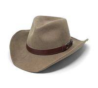 Forester - Western Style Wool Felt Hat - Water Resistant - Wire Brimmed - Camel 56cm - (Small)