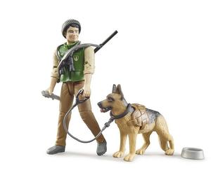 Forester Worker Figure & Dog - Bruder 62660 Scale 1:16 NEW