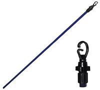 forestfox_trading 2 X 2.6M TELESCOPIC CLOTH LINE PROP OUTDOOR RETRACTABLE WASHING CLOTHESLINE POLE
