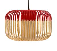 Forestier Bamboo S hanging light, Ø 35 cm, red
