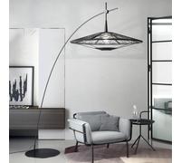 Forestier Carpa floor lamp, black, height 200 cm