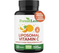 ForestLeaf Liposomal Vitamin C 1000mg Capsules | High Dose Vitamin C Liposomal Supplement w Coconut Oil Fatty Acids | Fast Absorption | Immune Support, Antioxidant, Collagen Production | 120 Vegan Cap