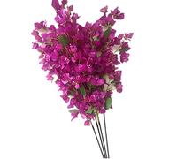 forestmistry 10pcs Long Stem Silk Bougainvillea Glabra Flower Stem 90 Heads Artificial Big Bougainvillea Spectabilis Tree Branches for Wedding Centerpieces Floral Decoration (purple)