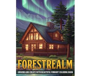 Forestrealm Coloring Book: Serene Forest Coloring Pages with Cozy Cabins, Gentle Wildlife, Peaceful Landscapes, and Soothing Designs for Adults