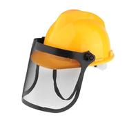 Forestry Helmet with Face Shield, Adjustable Hard Hat Protection Gear for Logging Trimming Weeding Whacking, Steel Wire Mesh Face Guard