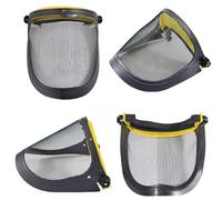 Forestry Helmet with Protective Faceguard & Steel Wire Mesh for Chainsaw Logging Trimming Brush Cutter Gardening - Hard Hat Safety Gear, 20 x 19