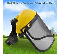 Forestry Protective Helmet with Full Face Mesh Visor | Expert Chainsaw Helmet for Logging/Brush Cutting/Tree Trimming | Adjustable Headband, Resilient ABS & Metal Construction