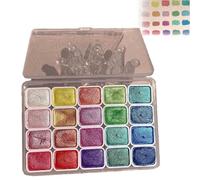 Forestry Shifting Watercolor Painting Set, Shifting Watercolor Painting Set, Glitter Watercolor Paint, 20 Colors Watercolor Painting Set for Art Painting, High Transparency Easy to Blend (Roselle)