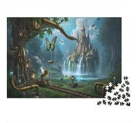 Forests And Green Plants Jigsaw Puzzles For Adults 1000 Piece Educational Games Towering Trees And Entwined Vines Primeval Forest Sanctuary with Multi-layered Greenery Mysterious Aura Cute Style Back