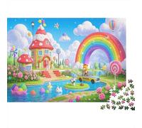 Forests And Green Plants Jigsaw Puzzles for Adults 1000 Pieces Educational Challenge Towering Trees And Entwined Vines Primeval Forest Sanctuary with Multi-layered Greenery Mysterious Aura Cute Style