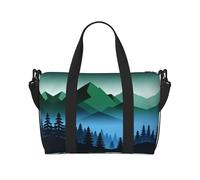 Forests and Mountains Travel Duffle Bag-Lightweight Carry On Weekender for Men Women, Waterproof Overnight Bag for Gym Weekend Trips