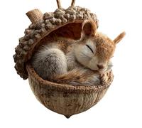 Forests Animal Acorn Ornaments, 2D Acrylic Pine Cone Animals Christmas Tree Ornaments, Cute Wood-land Animals Christmas Tree Decorations, Nature Creatures Animal Figurines Pendants, for Home Decor