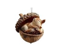 Forests Animal Acorn Ornaments, Acorn Christmas Tree Ornament, 2d Animal Flat Acrylic, For Front Entrance Garden Holiday Party Shop Restaurant Seasonal Display
