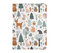 forests Animals and Greenery Leather Passport Holder for Travel Waterproof Money&Card Wallet for Family Trip Document