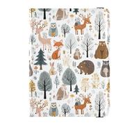 forests Animals and Trees Leather Passport Holder Cover Wallet Secure Hidden Ticket Holder for Family Trip Accessories