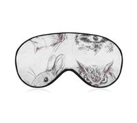 Forests Animals Fox Raccoon Rabbit and Owl Sleep Eye Mask Sleeping Light Blocking Cover Night Blindfold for Travel Nap