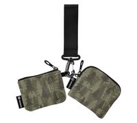 Forests Camouflage Christmas Trees Women's Coin Purses Card Cases Slim Portable Identity Card Protector with Keychain for Men Women 2 Pcs, Personalized Camouflage, One Size