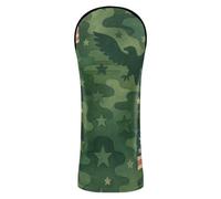 Forests Camouflage - Stars and Stripes Golf Head Cover Premium Leather Headcovers with Number Tags for Woods and Driver Hybrid