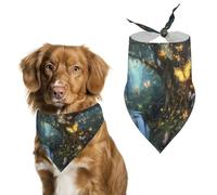 Forests Fairy Magical Tree of Life Dog Bandana Adjustable Pet Scarf Bib Cute Triangle Handkerchief for Dogs Cats Gifts