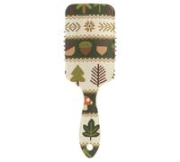 forests Fox Green Brown anti static brush for thinning Designed massage brush for hair loss with Ergonomic handle cepillos para cabello