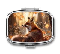Forests Fox Travel Pill Box Portable Pill Organizer Medical Box Pill Case Pill Container for Men Women