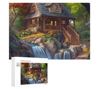 Forests House Jigsaw Puzzles for Adult Family Activities Games Home Decor Puzzle 300 PCS