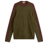 Foret Men's Alpine Conrast Crew Neck Jumper Army/Brown