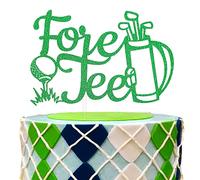 Foretee Birthday Cake Topper, Golf 40th Birthday Decoration, Funny Golf Theme 40 Forty Sign, Golf Theme 40th Birthday Favor for Golfer Fans