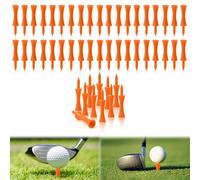FORETOGO Golf Tees Plastic 100Pcs Orange Castle Golf Tees