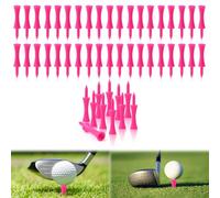 FORETOGO Golf Tees Plastic 100Pcs Pink Castle Golf Tees