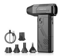 FORETOO Electric Air Duster 300000rpm Super Power Cordless Air Duster ,10000mAh Battery,3-Speed Adjustable Mini Blower, Turbo Fan, Dust Blower for computers, Keyboard, Outdoor and Car