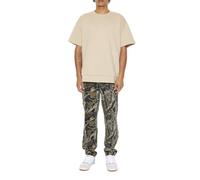 Forever 21 Men's Slim-fit Leaf Print Pants Casual, Taupe, 30