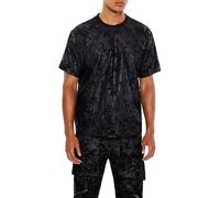 Forever 21 Men's Textured Crew Neck Tee, Black, XL