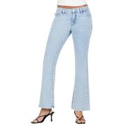 Forever 21 Womens Low Rise Heart Stitch Flare Jeans, Light Blue, 10