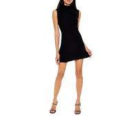 Forever 21 Women's Mock Neck Mini Sweater Dress, Black, L