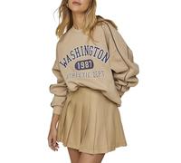 Forever 21 Women's Pleated Mini Skirt, Beige, L