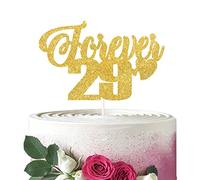 Forever 29 Cake Topper,Happy 30th Birthday,Hello 30 Cake Decor,Cheers to 29th 30th Birthday/Wedding Anniversary Party Decorations
