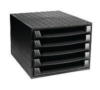 Exacompta The Box 5 Drawer Unit, Black