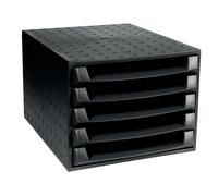 Exacompta The Box 5 Drawer Unit, Black