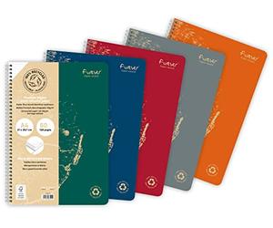 Forever 68402Cpack - Forever 68402C Pack 5 Spiral Notebooks 100% Recycled