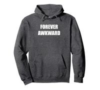 Forever Awkward Pullover Hoodie, Adult Unisex, Dark Heather Grey, XL