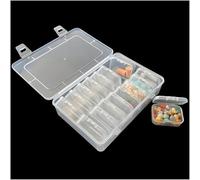 Forever bene 16 Piece Plastic Storage Box Organiser,Clear Outer Case Removable Inner Containers, Stackable Sorting System for Beads,Jewellery,DIY Crafts & Hardware,Office Items,Home Organisation