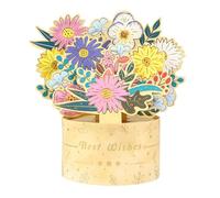 Forever-Blooming Pop-Up Wildflower Valentine’s Card-3D Pop-Up Flower Bouquet Valentine’s Card, Personalized Love Message & Valentines Envelopes, 3D Flower Pop up Cards 2-in-1 Gift & Décor (Style-D)