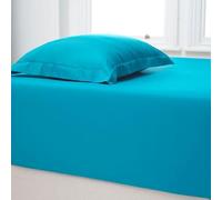 Forever Britain Bedding Fitted Sheet, 180 Thread Count Easy Care small double fitted sheet 40 Cm Deep Teal, Double W137 x L191 Cm