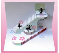 Forever Cards Laser Cut Pop Up Card Young Ballerinas POP84