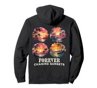 Forever Chasing Sunsets Beach Lover Ocean Summer Wanderlust Pullover Hoodie