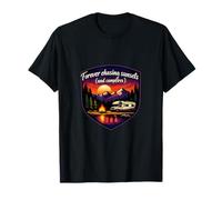 Forever Chasing Sunsets Camping Mountain Badge T-Shirt